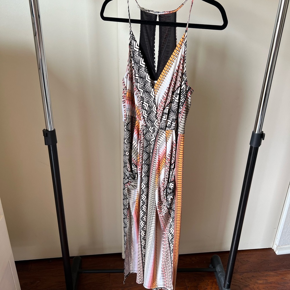 BCBG multi-color print dress size M